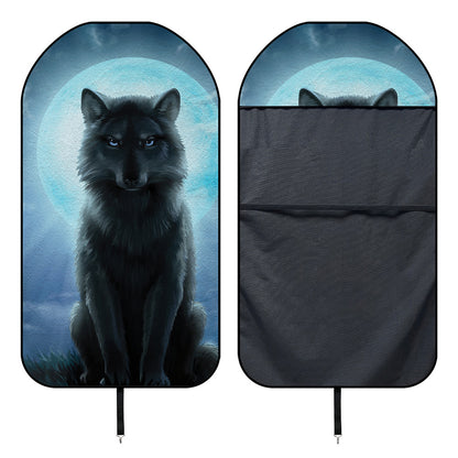 Moonlight Wolf Print Waterproof Car Seat Cover