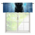 Moonlight Wolf Print Window Valance