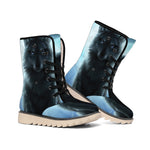Moonlight Wolf Print Winter Boots