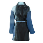Moonlight Wolf Print Women's Bathrobe