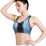 Moonlight Wolf Print Women's Sports Bra