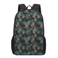Mosaic Patchwork Pattern Print 17 Inch Backpack