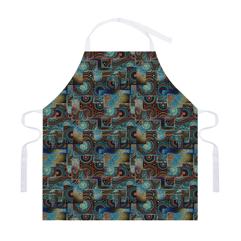 Mosaic Patchwork Pattern Print Adjustable Apron