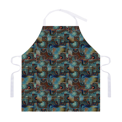 Mosaic Patchwork Pattern Print Adjustable Apron
