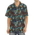 Mosaic Patchwork Pattern Print Aloha Shirt