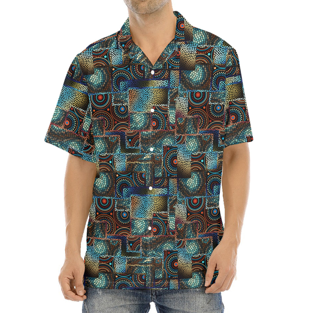 Mosaic Patchwork Pattern Print Aloha Shirt
