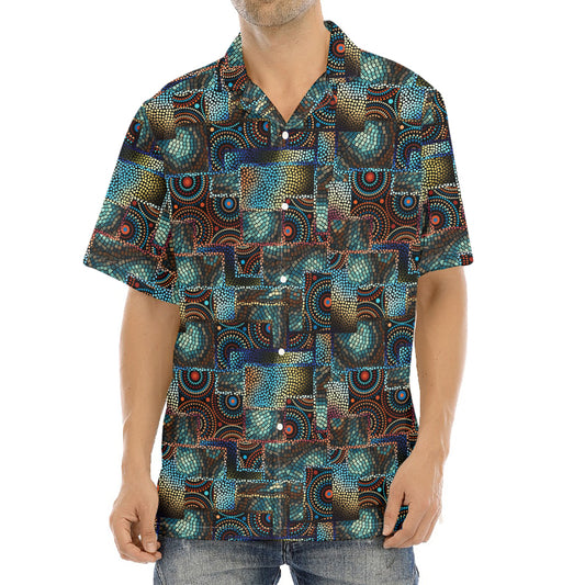 Mosaic Patchwork Pattern Print Aloha Shirt