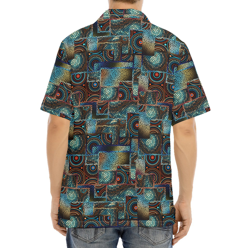 Mosaic Patchwork Pattern Print Aloha Shirt