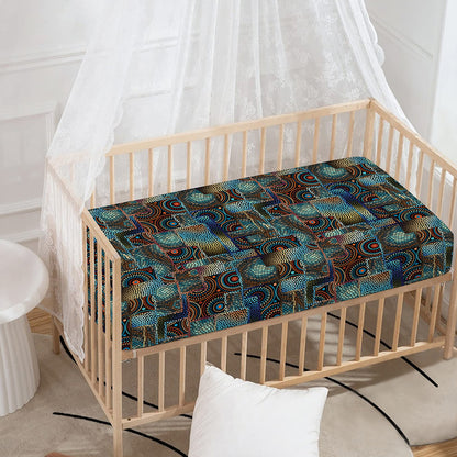 Mosaic Patchwork Pattern Print Baby Crib Sheet