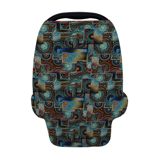 Mosaic Patchwork Pattern Print Baby Seat Cover