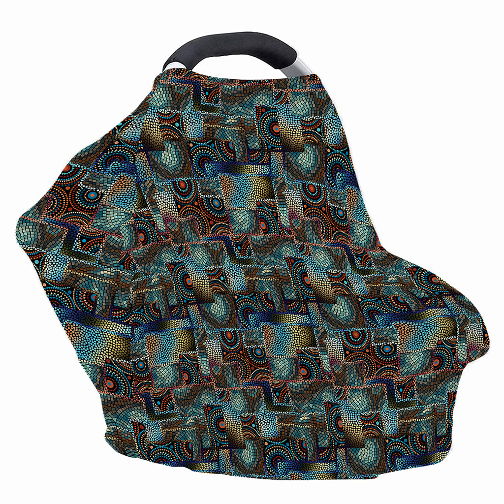Mosaic Patchwork Pattern Print Baby Seat Cover