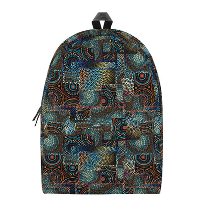Mosaic Patchwork Pattern Print Backpack