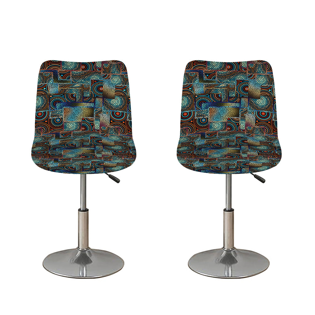 Mosaic Patchwork Pattern Print Bar Stool Covers