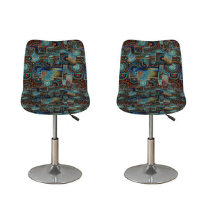 Mosaic Patchwork Pattern Print Bar Stool Covers