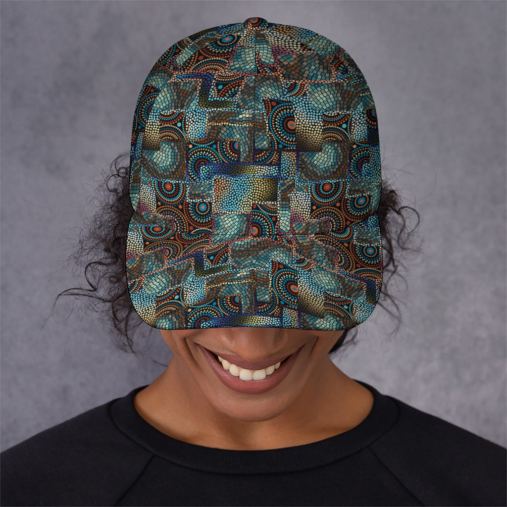Mosaic Patchwork Pattern Print Baseball Cap