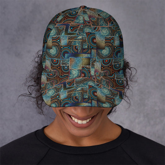 Mosaic Patchwork Pattern Print Baseball Cap