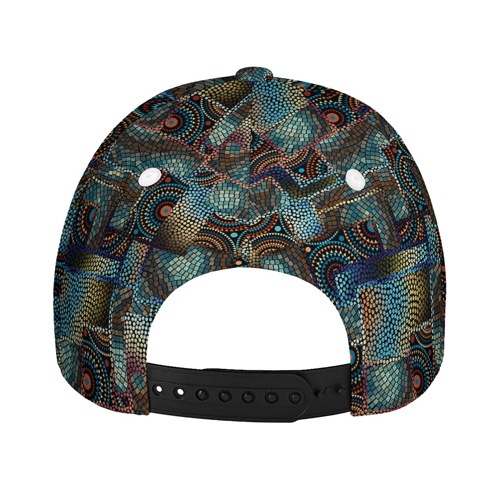 Mosaic Patchwork Pattern Print Baseball Cap