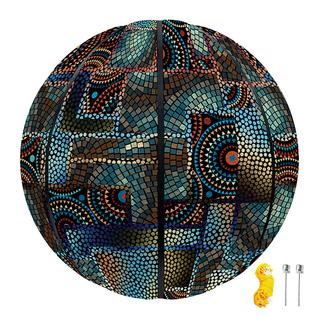 Mosaic Patchwork Pattern Print Basketball