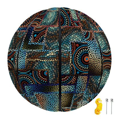 Mosaic Patchwork Pattern Print Basketball