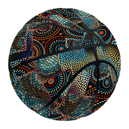 Mosaic Patchwork Pattern Print Basketball