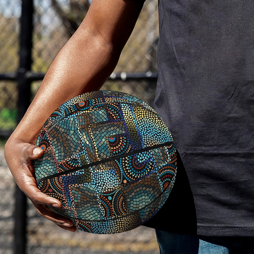 Mosaic Patchwork Pattern Print Basketball