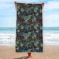 Mosaic Patchwork Pattern Print Beach Towel