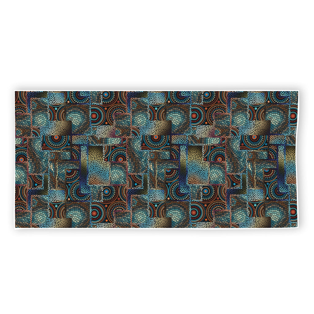Mosaic Patchwork Pattern Print Beach Towel