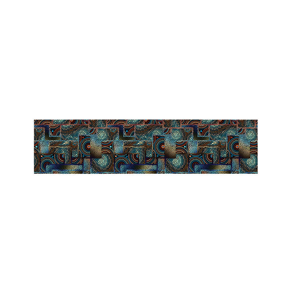Mosaic Patchwork Pattern Print Bed Runner