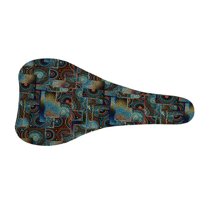 Mosaic Patchwork Pattern Print Bicycle Seat Cover