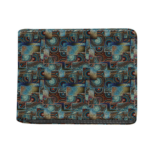 Mosaic Patchwork Pattern Print Bifold Wallet