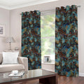 Mosaic Patchwork Pattern Print Dimout Grommet Curtains