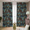 Mosaic Patchwork Pattern Print Blackout Pencil Pleat Curtains