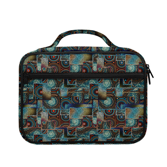 Mosaic Patchwork Pattern Print Briefcase Bible Bag