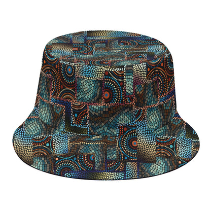 Mosaic Patchwork Pattern Print Bucket Hat