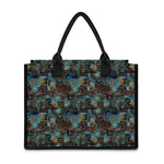 Mosaic Patchwork Pattern Print Canvas Tote Bag