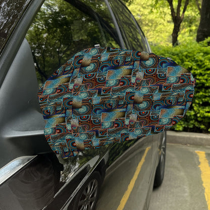 Mosaic Patchwork Pattern Print Car Side Mirror Covers