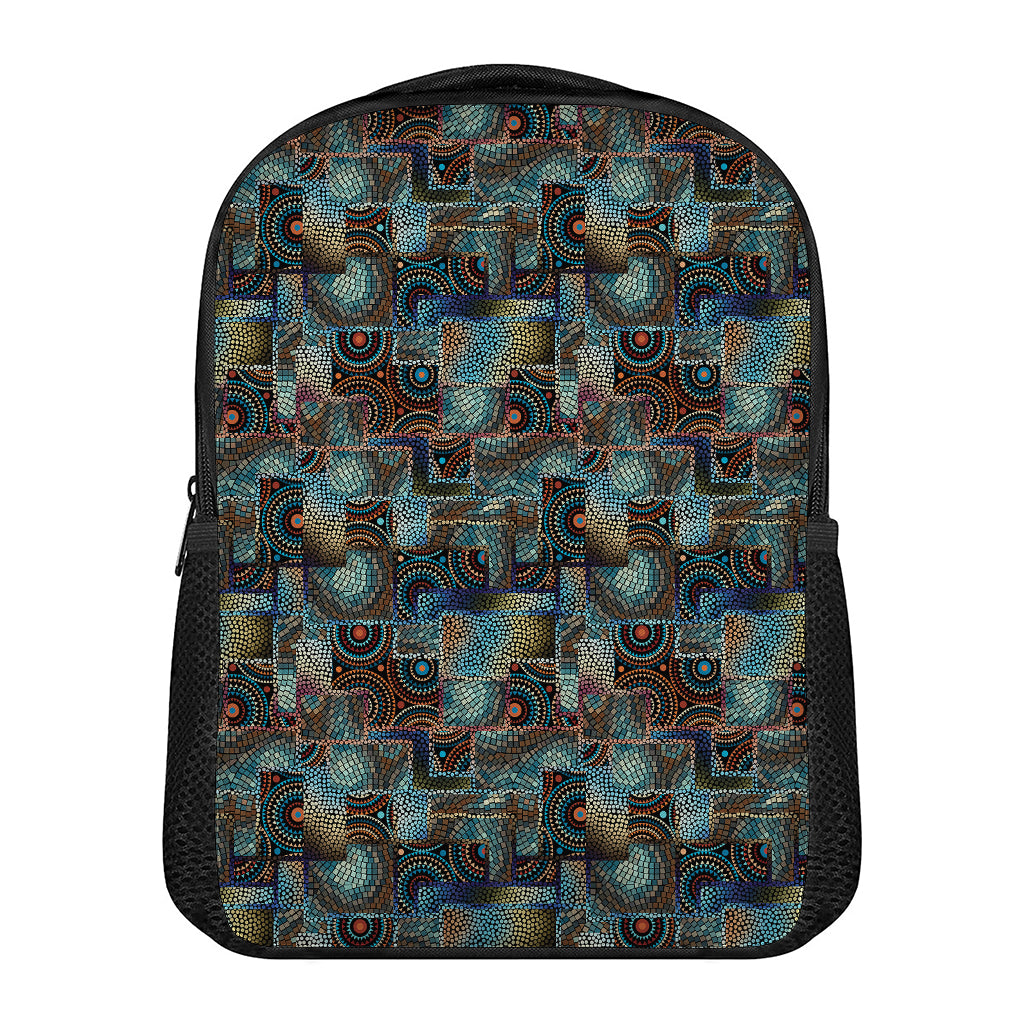 Mosaic Patchwork Pattern Print Casual Backpack