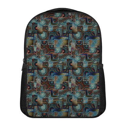 Mosaic Patchwork Pattern Print Casual Backpack