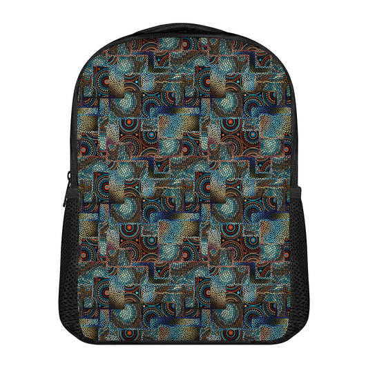 Mosaic Patchwork Pattern Print Casual Backpack