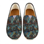 Mosaic Patchwork Pattern Print Casual Shoes