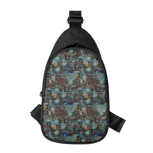 Mosaic Patchwork Pattern Print Chest Bag