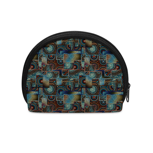 Mosaic Patchwork Pattern Print Coin Purse