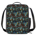Mosaic Patchwork Pattern Print Crossbody Lunch Bag