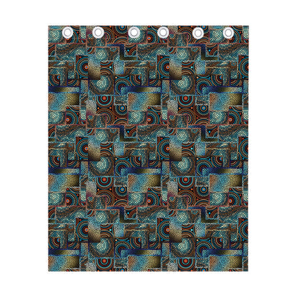 Mosaic Patchwork Pattern Print Curtain