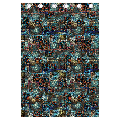 Mosaic Patchwork Pattern Print Curtain