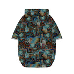 Mosaic Patchwork Pattern Print Dog Zip Up Hoodie