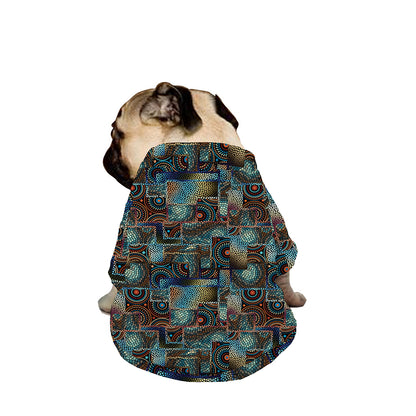 Mosaic Patchwork Pattern Print Dog Zip Up Jacket