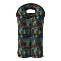 Mosaic Patchwork Pattern Print Double Neoprene Wine Tote