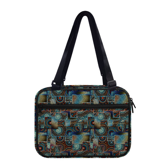 Mosaic Patchwork Pattern Print Double Strap Bible Bag