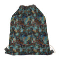 Mosaic Patchwork Pattern Print Drawstring Bag